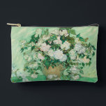 Roses | Vincent Van Gogh Accessory Pouch<br><div class="desc">Roses (1890) by Dutch post-impressionist artist Vincent Van Gogh. Original work is an oil on canvas painting depicting a still life of white roses against a light green background. 

Use the design tools to add custom text or personalize the image.</div>