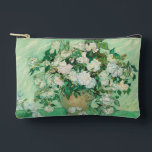 Roses | Vincent Van Gogh Accessory Pouch<br><div class="desc">Roses (1890) by Dutch post-impressionist artist Vincent Van Gogh. Original work is an oil on canvas painting depicting a still life of white roses against a light green background. 

Use the design tools to add custom text or personalize the image.</div>