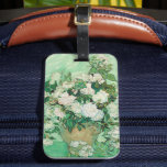 Roses | Vincent van Gogh Luggage Tag<br><div class="desc">Roses (1890) by Dutch post-impressionist artist Vincent Van Gogh. Original work is an oil on canvas painting depicting a still life of white roses against a light green background. 

Use the design tools to add custom text or personalize the image.</div>