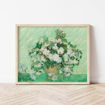 Roses | Vincent van Gogh Poster<br><div class="desc">Roses (1890) by Dutch post-impressionist artist Vincent Van Gogh. Original work is an oil on canvas painting depicting a still life of white roses against a light green background.
Use the design tools to add custom text or personalize the image.</div>