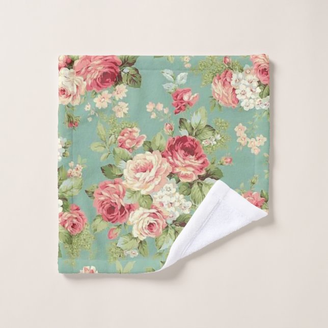 Roses vintages (Gant de toilette)
