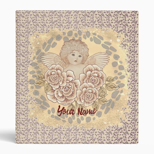 Roses vintages Cherub Angel classeur (Devant)