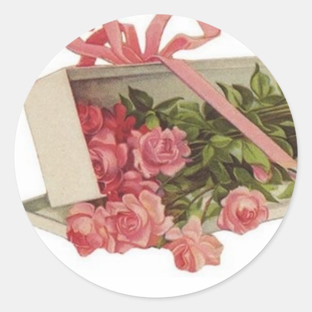 Roses Wedding Envelope seal stickers (Front)