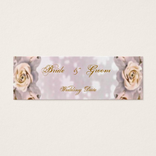 Roses Wedding Favor Tag (Front)