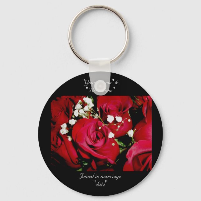 Roses Wedding Keychain (Front)