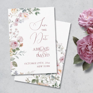 Roses Wedding Save The Date