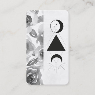 *~* Roses Wisteria Alchemy Moon Triangle Floral Business Card