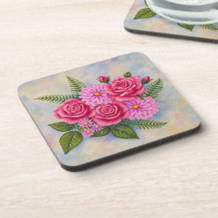 Roses with Dahlias  Coaster