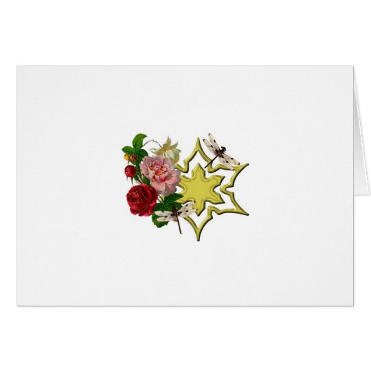 Roses with Dragonfly Card