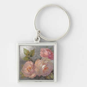 Roses with Grey Keychain