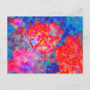 Roses with special effects post card