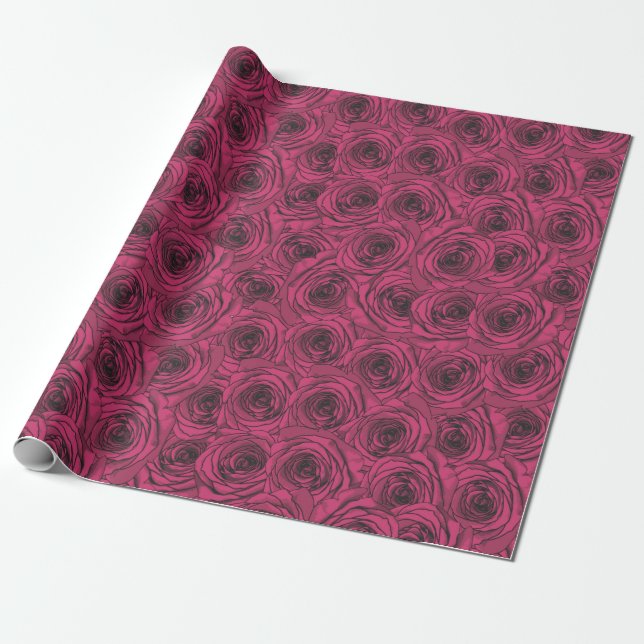 Roses Wrapping Paper (Unrolled)