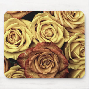 Roses yellow and red mouse pad