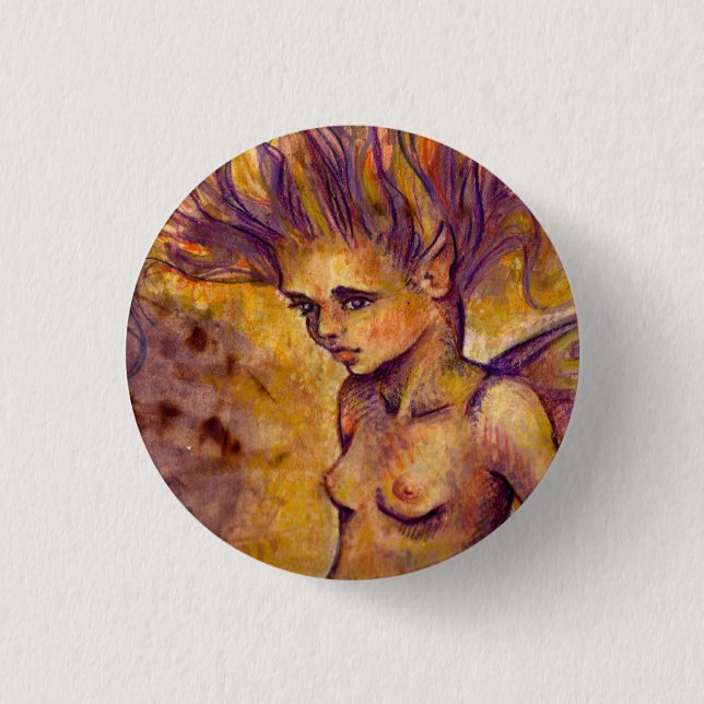 Rosetta 1 Inch Round Button (Front)