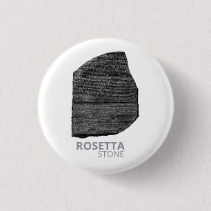Rosetta Stone: Hieroglyph Ancient Egypt Language 1 Inch Round Button