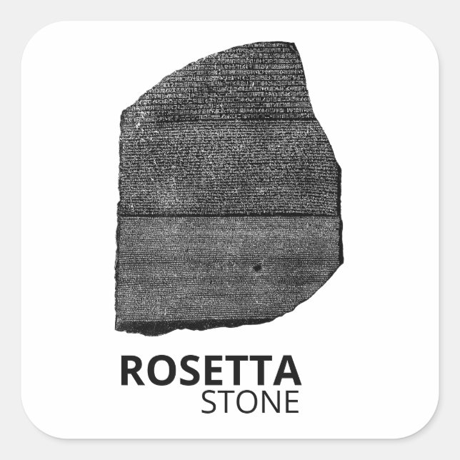 Rosetta Stone: Hieroglyph Ancient Egypt Language Square Sticker (Front)