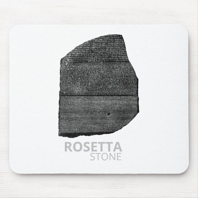 Rosetta Stone pharaoh languages interpretation key Mouse Pad (Front)