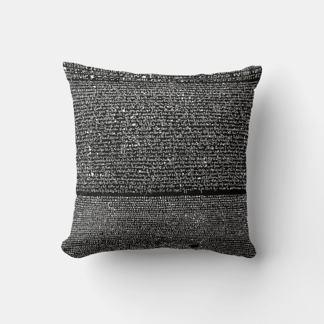 Rosetta Stone Throw Pillow (Front)