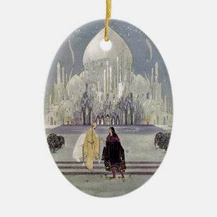 Rosette and Prince Charmant Ceramic Ornament