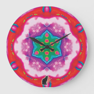 Rosette Kaleidoscope Large Clock