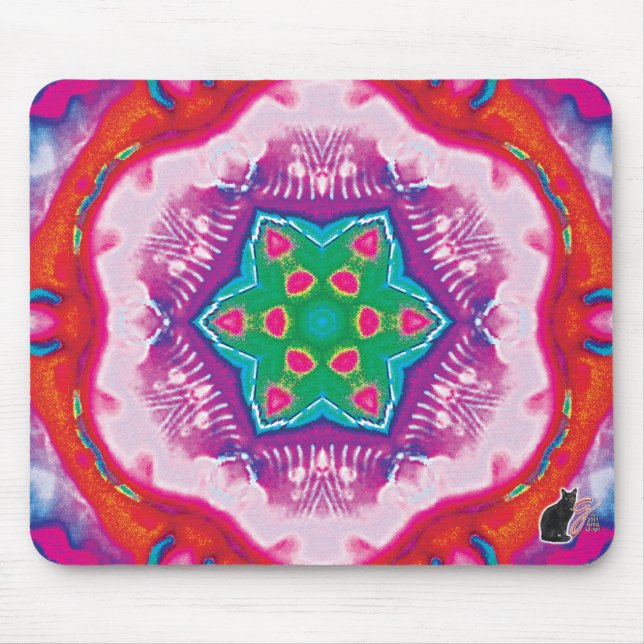 Rosette Kaleidoscope Mouse Pad (Front)
