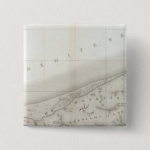 Rosette, Lac Burlos, Egypt 2 Inch Square Button