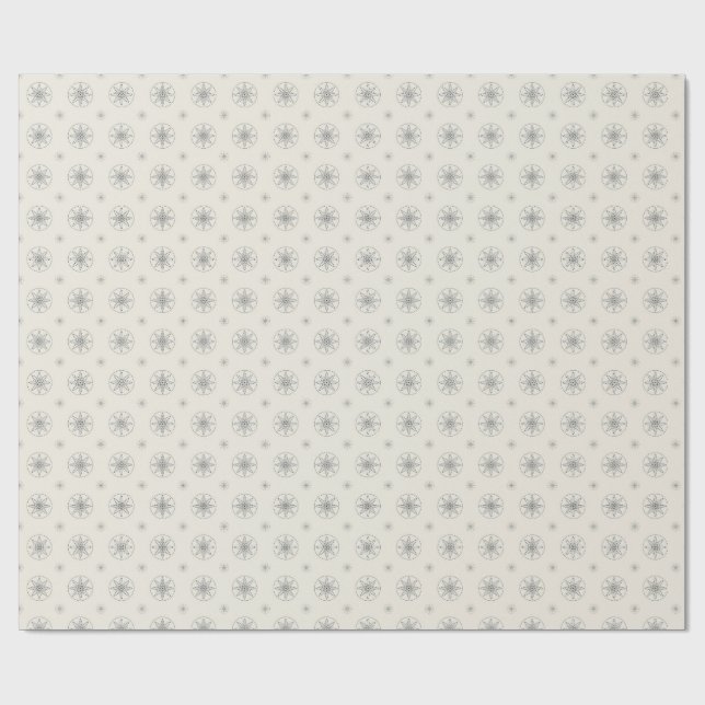 Rosette Lattice Classical Engraved Line Pattern Wrapping Paper (Flat)