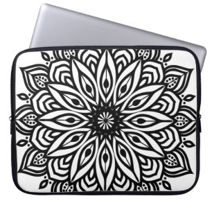 Rosette mandala ornament decor laptop sleeve