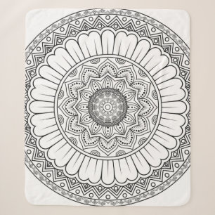 Rosette mandala ornament wallpaper sherpa blanket