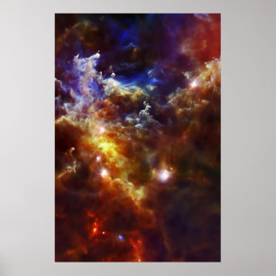 Rosette Nebula's Stellar Nursery Poster