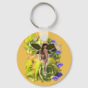 Rosette Succulent visitors Keychain