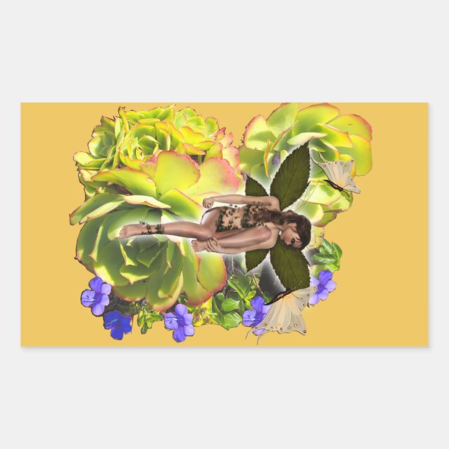 Rosette Succulent visitors Sticker (Front)