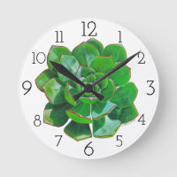 Rosette Succulent Wall Clock