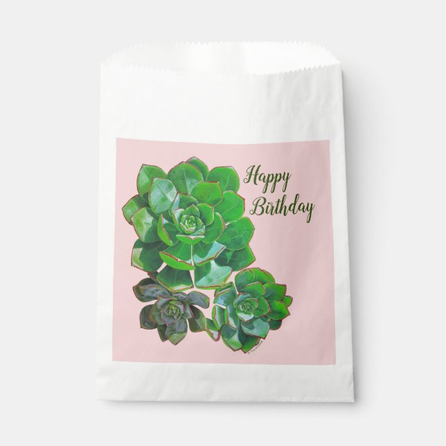 Rosette Succulents Favour Bags (Front)
