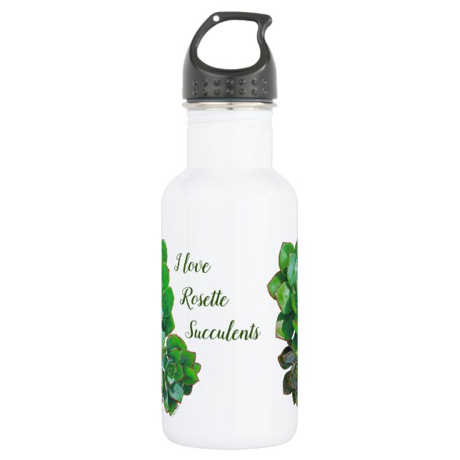 Rosette Succulents Water Bottle (Front)