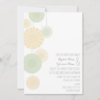 Rosettes Wedding Invitation _ Mint