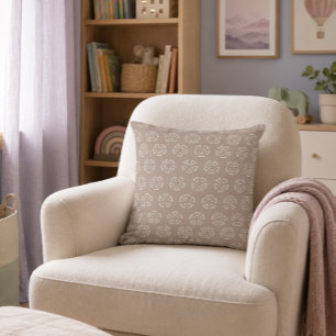 Rosewood coloured pillow with tiny white pattern