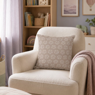 Rosewood coloured pillow with tiny white pattern