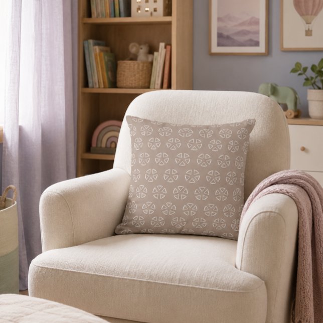 Rosewood coloured pillow with tiny white pattern (Creator Uploaded)