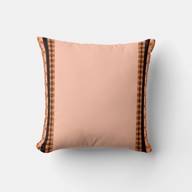 Rosewood Elegance Throw Pillow (Front)