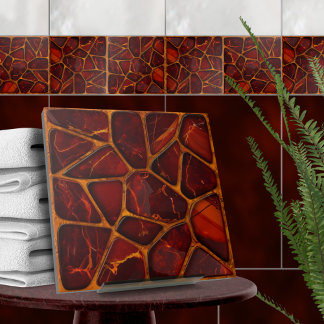 Rosewood red agate stones mosaic tile
