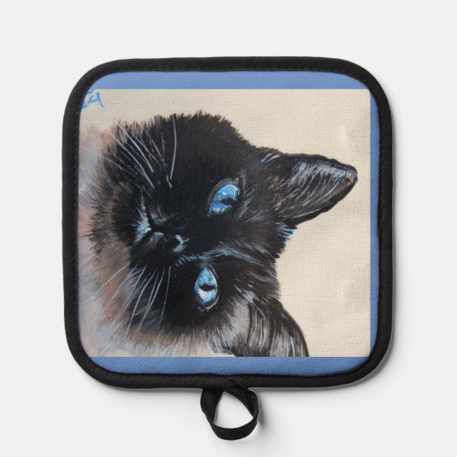 Rosey the Siamese Cat Oven Mitts & Pot Holders (Front)