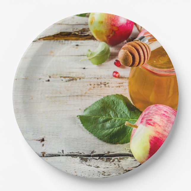 Rosh HaShana 9" Paper Plate (Front)