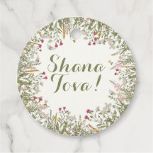 Rosh Hashana Floral Gift Tag