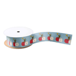 Rosh HaShana Honey and Apple Satin Ribbon