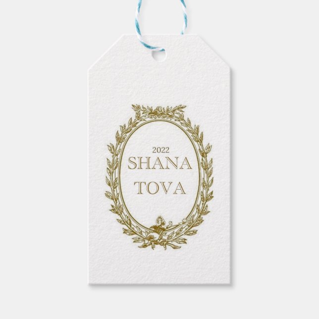 Rosh Hashana Parisian Gift Tags (Front)
