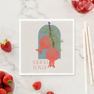 Rosh Hashana Shana Tova Pomegranates Napkin
