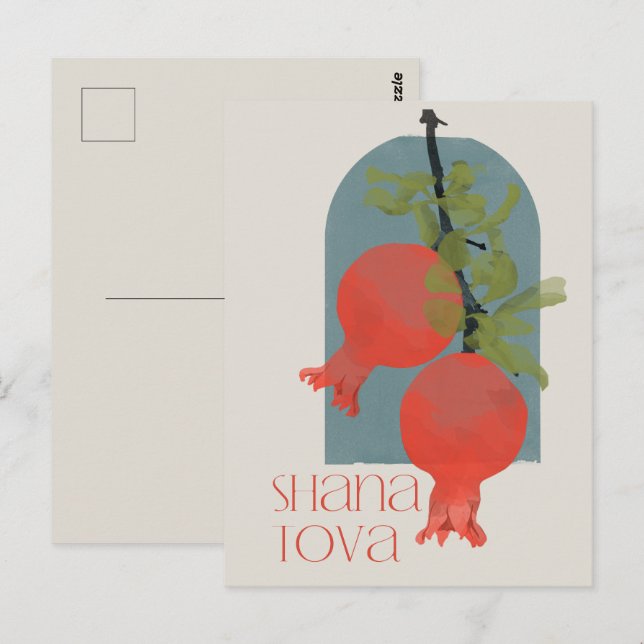 Rosh Hashana Shana Tova Pomegranates  Postcard (Front/Back)