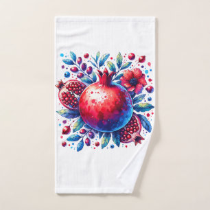 Rosh Hashana Water colour Pomegranate  Hand Towel
