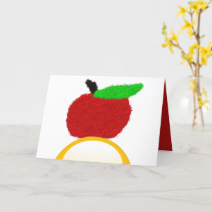 Rosh Hashanah ראש השנה glitter apple and honey Card